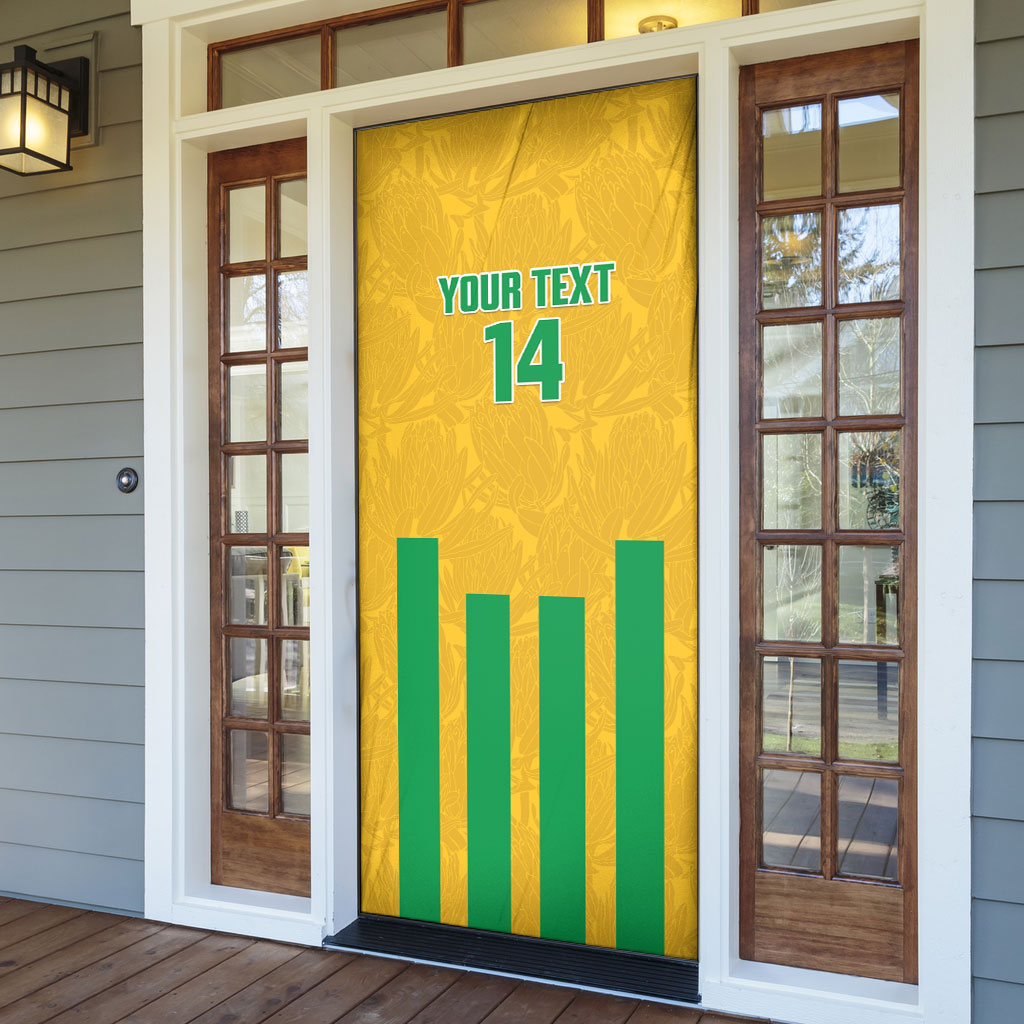 South Africa Soccer 2026 Custom Door Cover Bafana Bafana Kaofela Protea Yellow