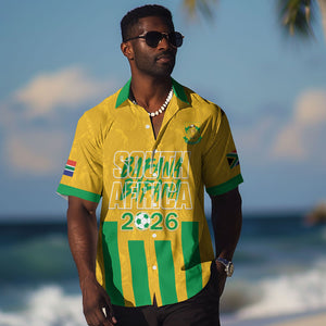 South Africa Soccer 2026 Custom Hawaiian Shirt Bafana Bafana Kaofela Protea Yellow