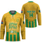 South Africa Soccer 2026 Custom Hockey Jersey Bafana Bafana Kaofela Protea Yellow