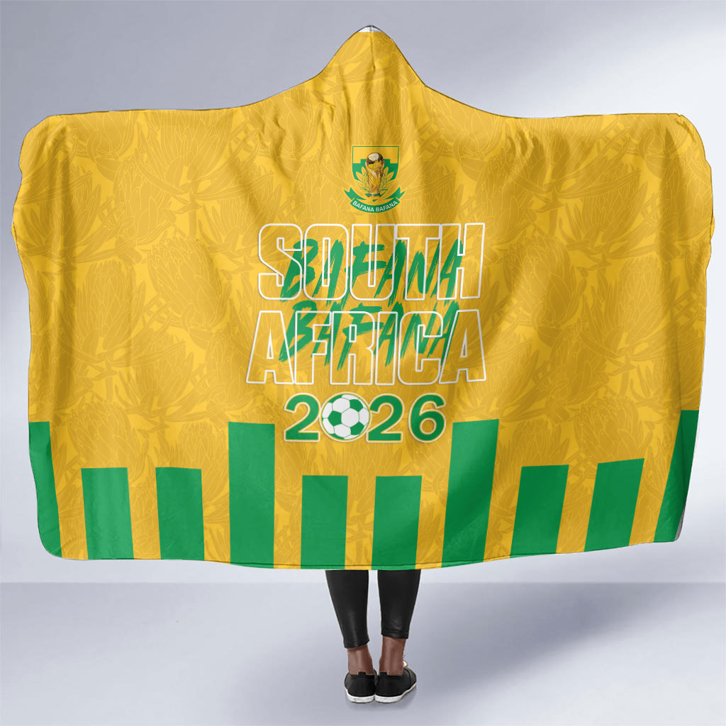 South Africa Soccer 2026 Hooded Blanket Bafana Bafana Kaofela Protea Yellow