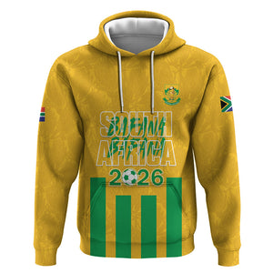 South Africa Soccer 2026 Custom Hoodie Bafana Bafana Kaofela Protea Yellow