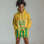 South Africa Soccer 2026 Custom Hoodie Dress Bafana Bafana Kaofela Protea Yellow