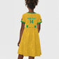 South Africa Soccer 2026 Custom Kid Short Sleeve Dress Bafana Bafana Kaofela Protea Yellow