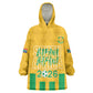 South Africa Soccer 2026 Custom Kid Wearable Blanket Hoodie Bafana Bafana Kaofela Protea Yellow