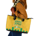 South Africa Soccer 2026 Leather Tote Bag Bafana Bafana Kaofela Protea Yellow