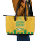South Africa Soccer 2026 Leather Tote Bag Bafana Bafana Kaofela Protea Yellow