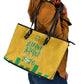 South Africa Soccer 2026 Leather Tote Bag Bafana Bafana Kaofela Protea Yellow