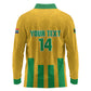 South Africa Soccer 2026 Custom Long Sleeve Polo Shirt Bafana Bafana Kaofela Protea Yellow