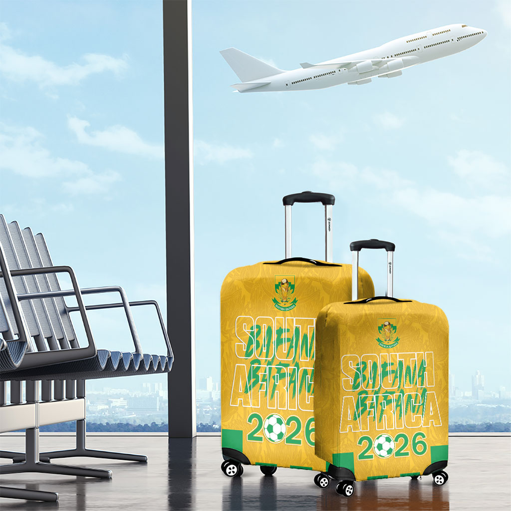 South Africa Soccer 2026 Luggage Cover Bafana Bafana Kaofela Protea Yellow