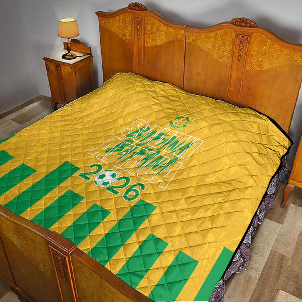 South Africa Soccer 2026 Quilt Bafana Bafana Kaofela Protea Yellow