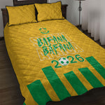 South Africa Soccer 2026 Quilt Bed Set Bafana Bafana Kaofela Protea Yellow