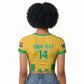 South Africa Soccer 2026 Custom Raglan Cropped T shirt Bafana Bafana Kaofela Protea Yellow
