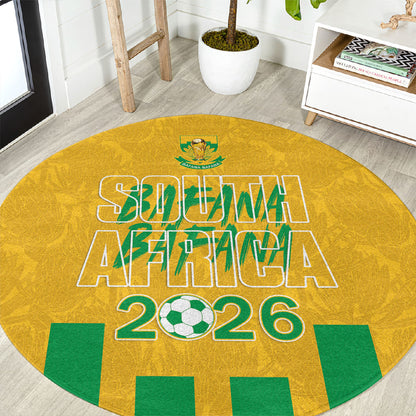 South Africa Soccer 2026 Round Carpet Bafana Bafana Kaofela Protea Yellow