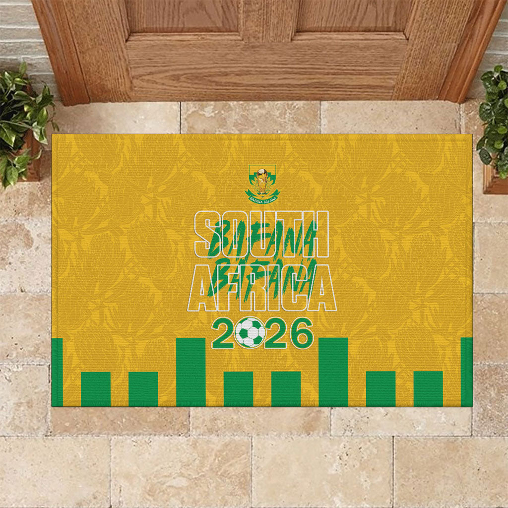 South Africa Soccer 2026 Rubber Doormat Bafana Bafana Kaofela Protea Yellow