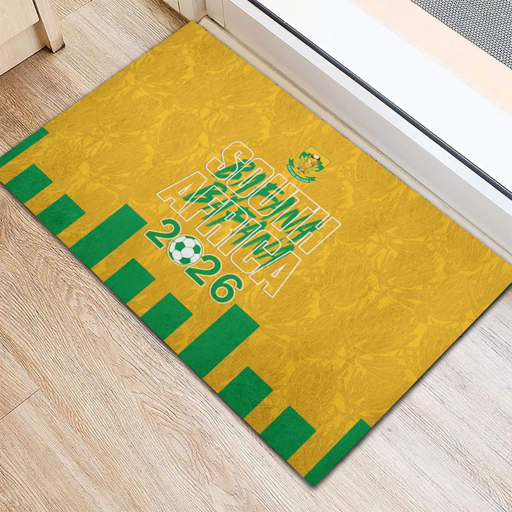 South Africa Soccer 2026 Rubber Doormat Bafana Bafana Kaofela Protea Yellow