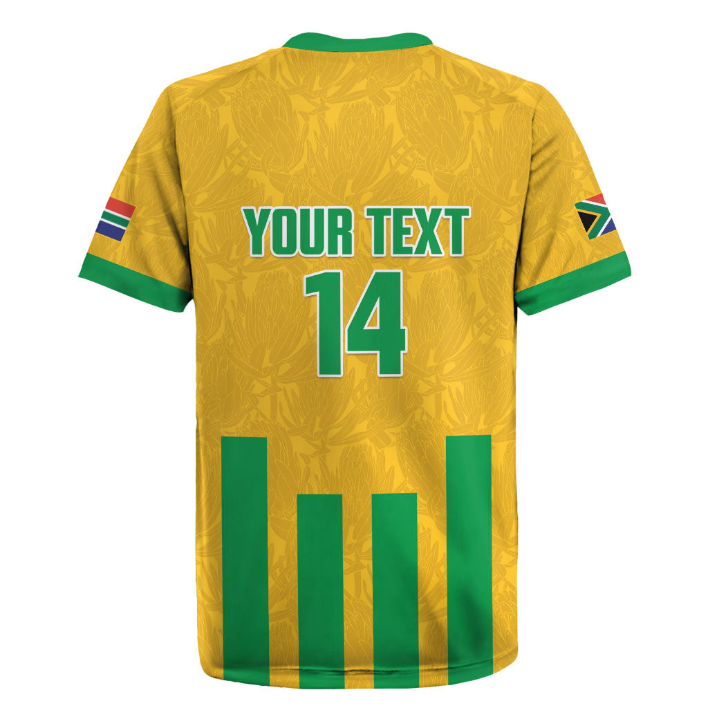 South Africa Soccer 2026 Custom Rugby Jersey Bafana Bafana Kaofela Protea Yellow