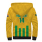 South Africa Soccer 2026 Custom Sherpa Hoodie Bafana Bafana Kaofela Protea Yellow