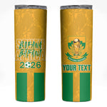 South Africa Soccer 2026 Custom Skinny Tumbler Bafana Bafana Kaofela Protea Yellow