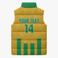 South Africa Soccer 2026 Custom Sleeveless Puffer Jacket Bafana Bafana Kaofela Protea Yellow