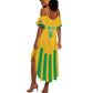South Africa Soccer 2026 Custom Summer Maxi Dress Bafana Bafana Kaofela Protea Yellow