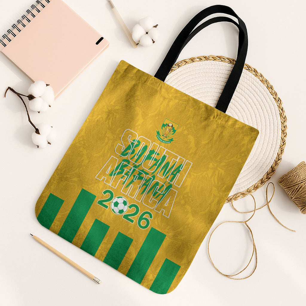 South Africa Soccer 2026 Tote Bag Bafana Bafana Kaofela Protea Yellow