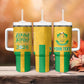 South Africa Soccer 2026 Custom Tumbler With Handle Bafana Bafana Kaofela Protea Yellow