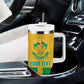 South Africa Soccer 2026 Custom Tumbler With Handle Bafana Bafana Kaofela Protea Yellow