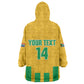 South Africa Soccer 2026 Custom Wearable Blanket Hoodie Bafana Bafana Kaofela Protea Yellow