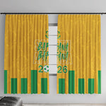 South Africa Soccer 2026 Window Curtain Bafana Bafana Kaofela Protea Yellow