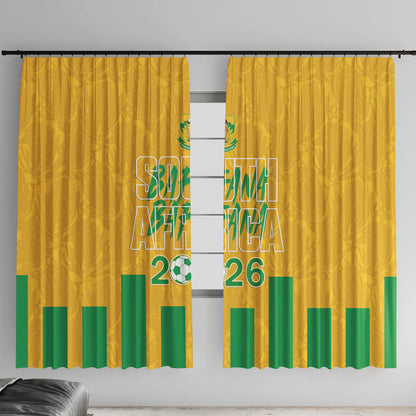 South Africa Soccer 2026 Window Curtain Bafana Bafana Kaofela Protea Yellow