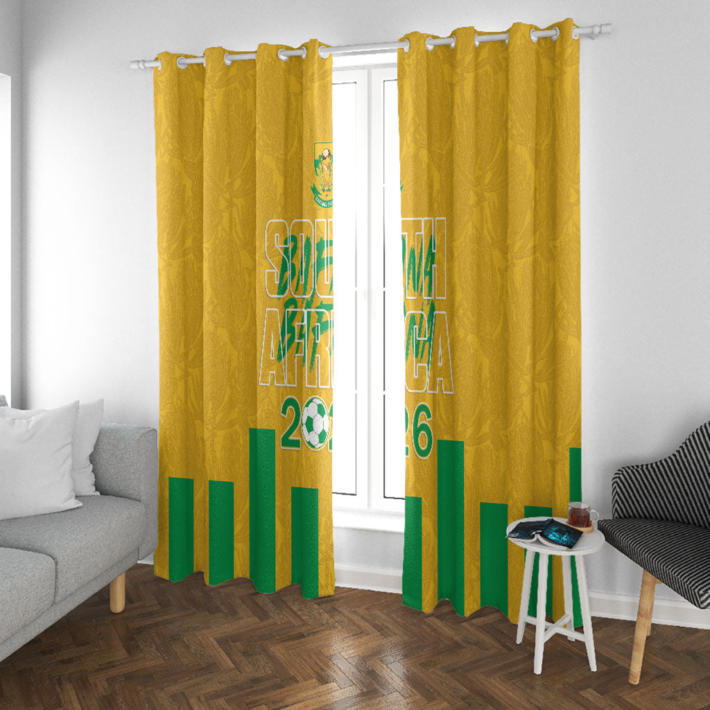 South Africa Soccer 2026 Window Curtain Bafana Bafana Kaofela Protea Yellow
