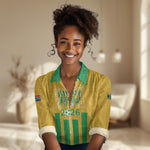 South Africa Soccer 2026 Custom Women Casual Shirt Bafana Bafana Kaofela Protea Yellow
