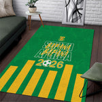 South Africa Soccer 2026 Area Rug Bafana Bafana Kaofela Protea Green