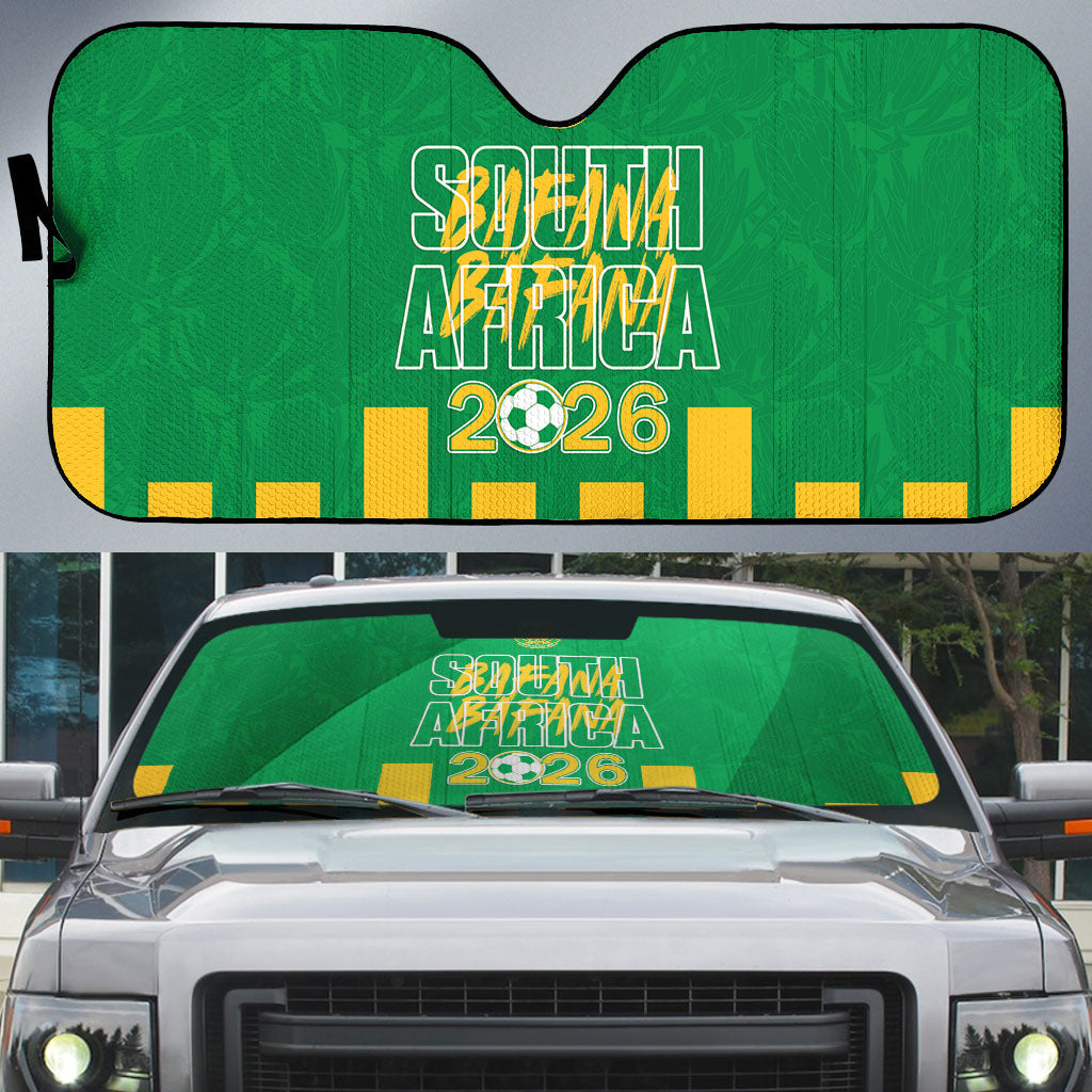 South Africa Soccer 2026 Auto Sun Shade Bafana Bafana Kaofela Protea Green
