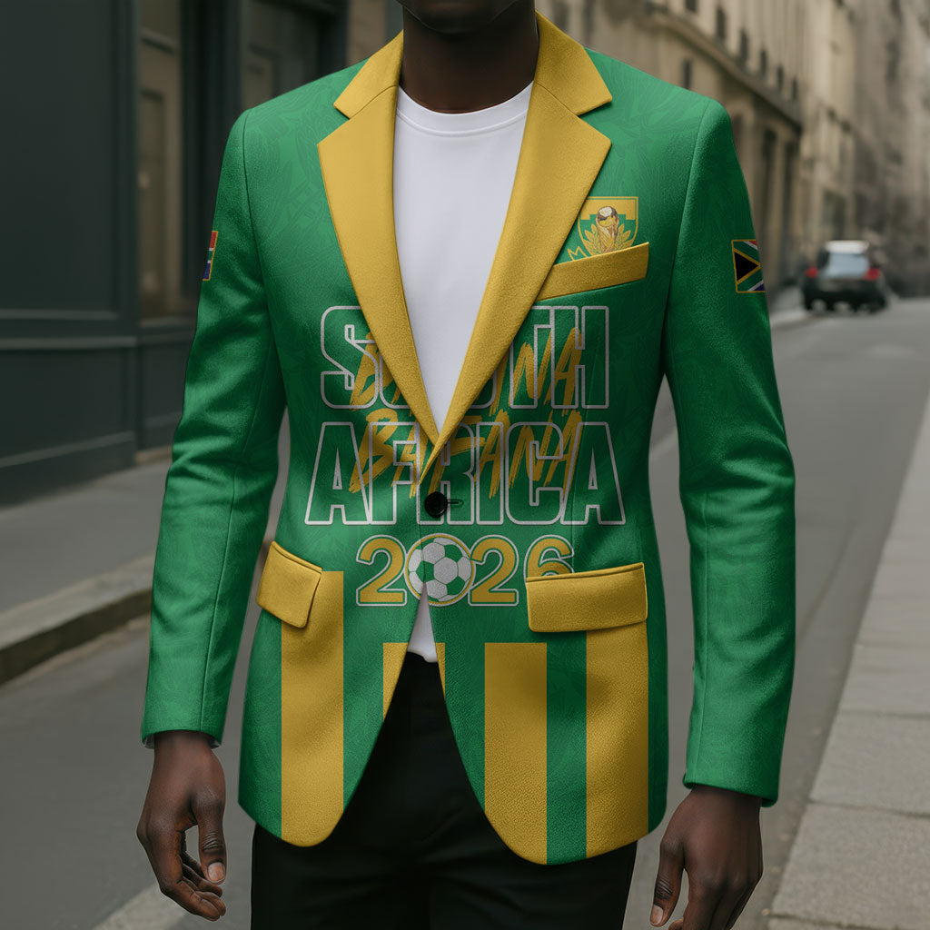 South Africa Soccer 2026 Custom Blazer Bafana Bafana Kaofela Protea Green