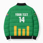 South Africa Soccer 2026 Custom Bomber Puffer Jacket Bafana Bafana Kaofela Protea Green
