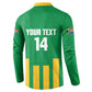South Africa Soccer 2026 Custom Button Sweatshirt Bafana Bafana Kaofela Protea Green