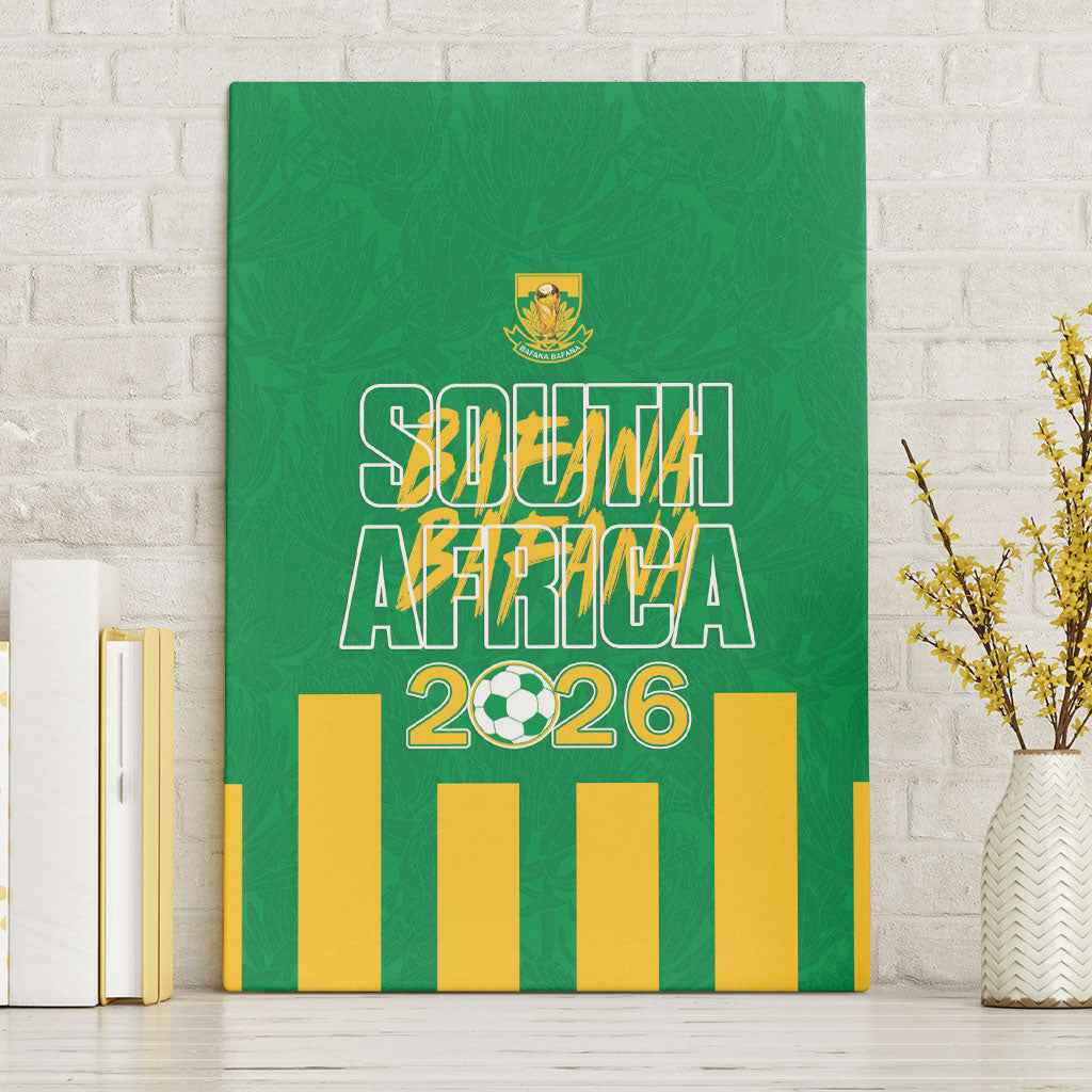 South Africa Soccer 2026 Canvas Wall Art Bafana Bafana Kaofela Protea Green