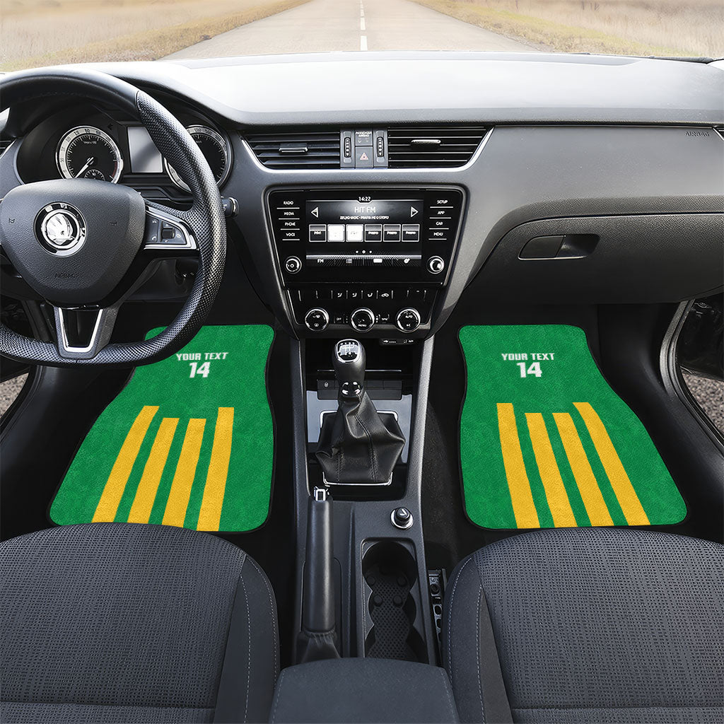 South Africa Soccer 2026 Custom Car Mats Bafana Bafana Kaofela Protea Green