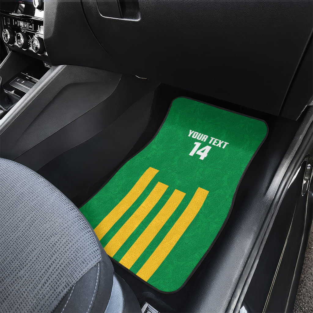 South Africa Soccer 2026 Custom Car Mats Bafana Bafana Kaofela Protea Green