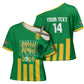 South Africa Soccer 2026 Custom Cross Shoulder Shirt Bafana Bafana Kaofela Protea Green