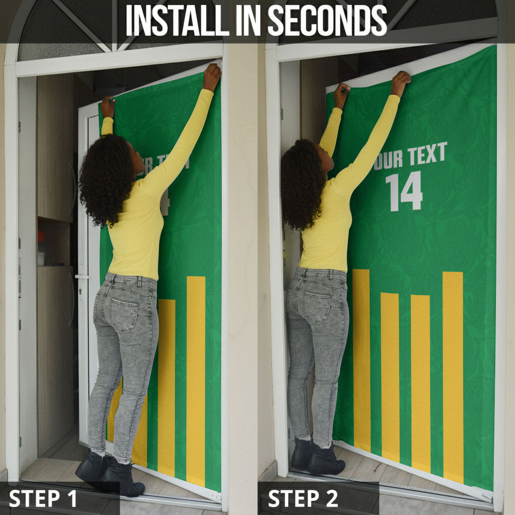 South Africa Soccer 2026 Custom Door Cover Bafana Bafana Kaofela Protea Green