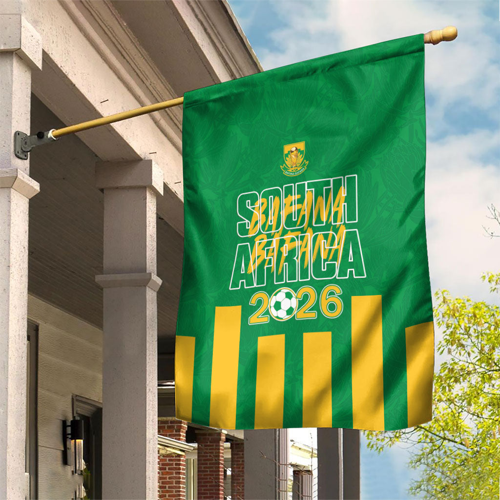 South Africa Soccer 2026 Garden Flag Bafana Bafana Kaofela Protea Green