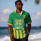 South Africa Soccer 2026 Custom Hawaiian Shirt Bafana Bafana Kaofela Protea Green LT14