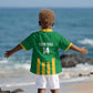 South Africa Soccer 2026 Custom Kid Hawaiian Shirt Bafana Bafana Kaofela Protea Green LT14