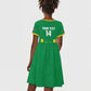 South Africa Soccer 2026 Custom Kid Short Sleeve Dress Bafana Bafana Kaofela Protea Green