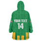 South Africa Soccer 2026 Custom Kid Wearable Blanket Hoodie Bafana Bafana Kaofela Protea Green