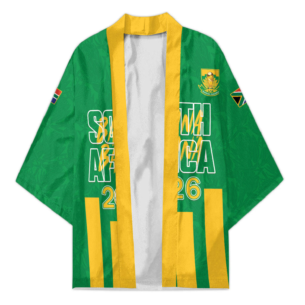 South Africa Soccer 2026 Custom Kimono Bafana Bafana Kaofela Protea Green