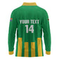South Africa Soccer 2026 Custom Long Sleeve Polo Shirt Bafana Bafana Kaofela Protea Green