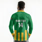 South Africa Soccer 2026 Custom Long Sleeve Polo Shirt Bafana Bafana Kaofela Protea Green